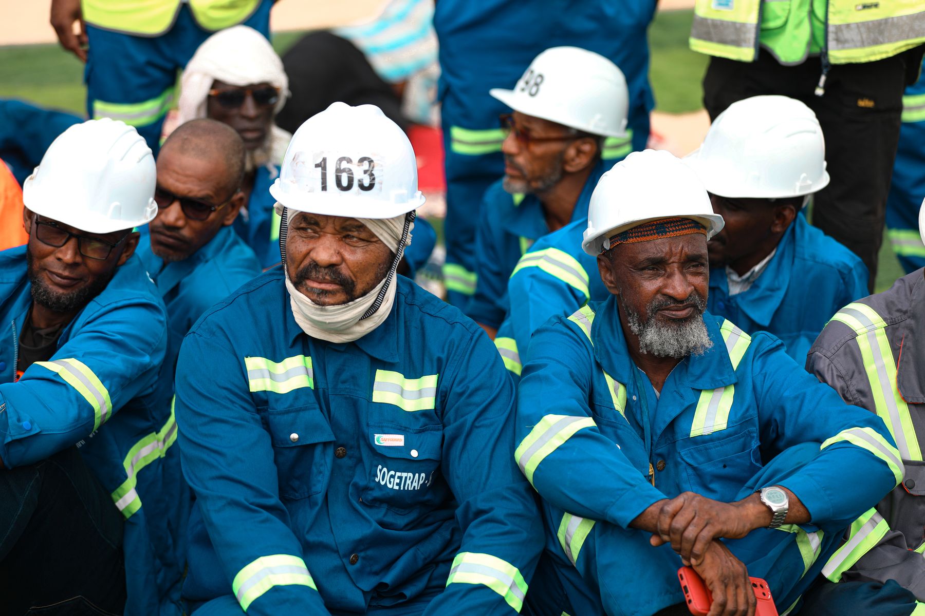 Branded workwear prepared for a professional team